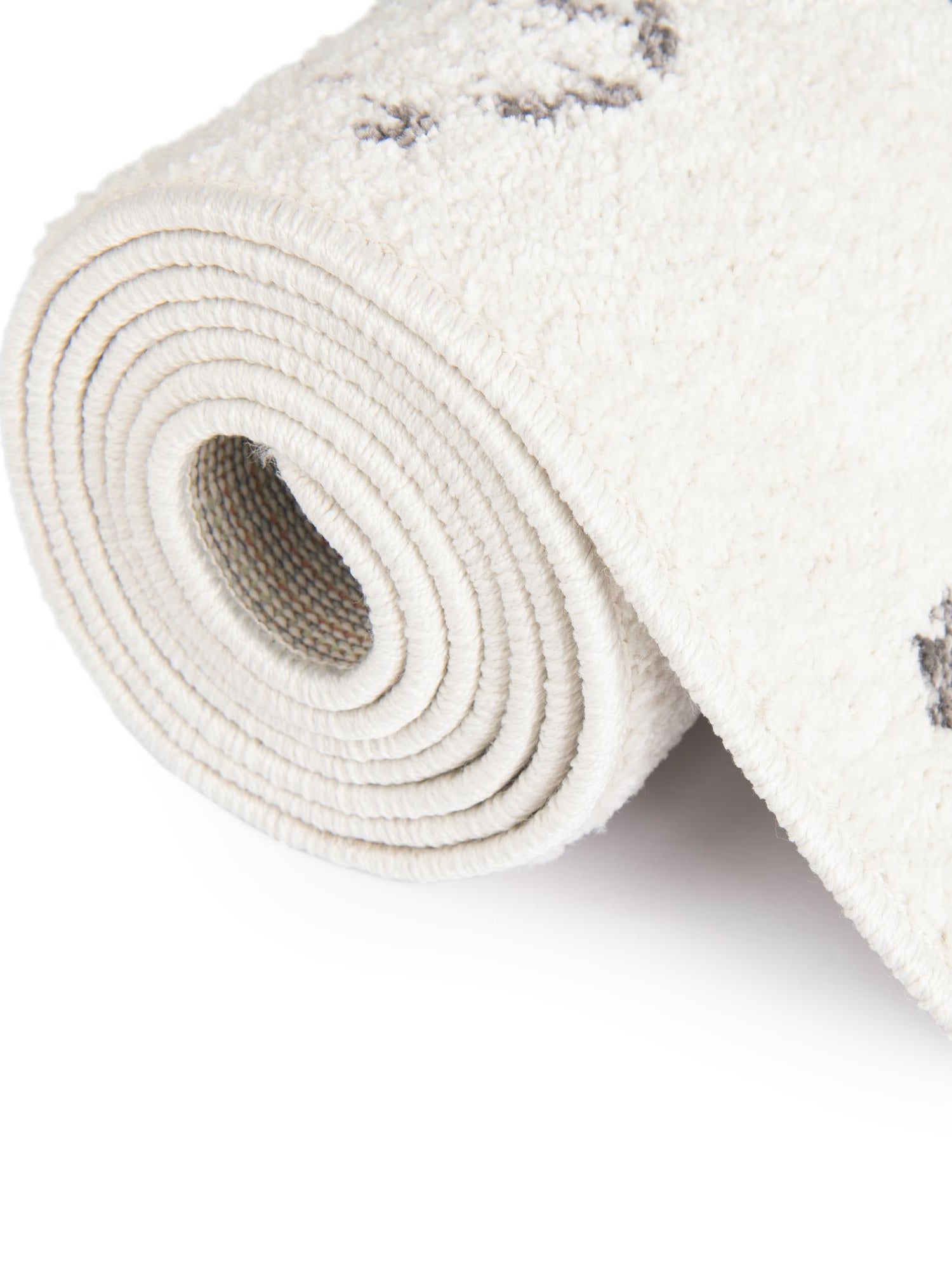 Ivory 3' 3 x 3' 3 Whimsy Kids Round Area Rug for Baby Nursery, Toddler Playroom, Bedrooms