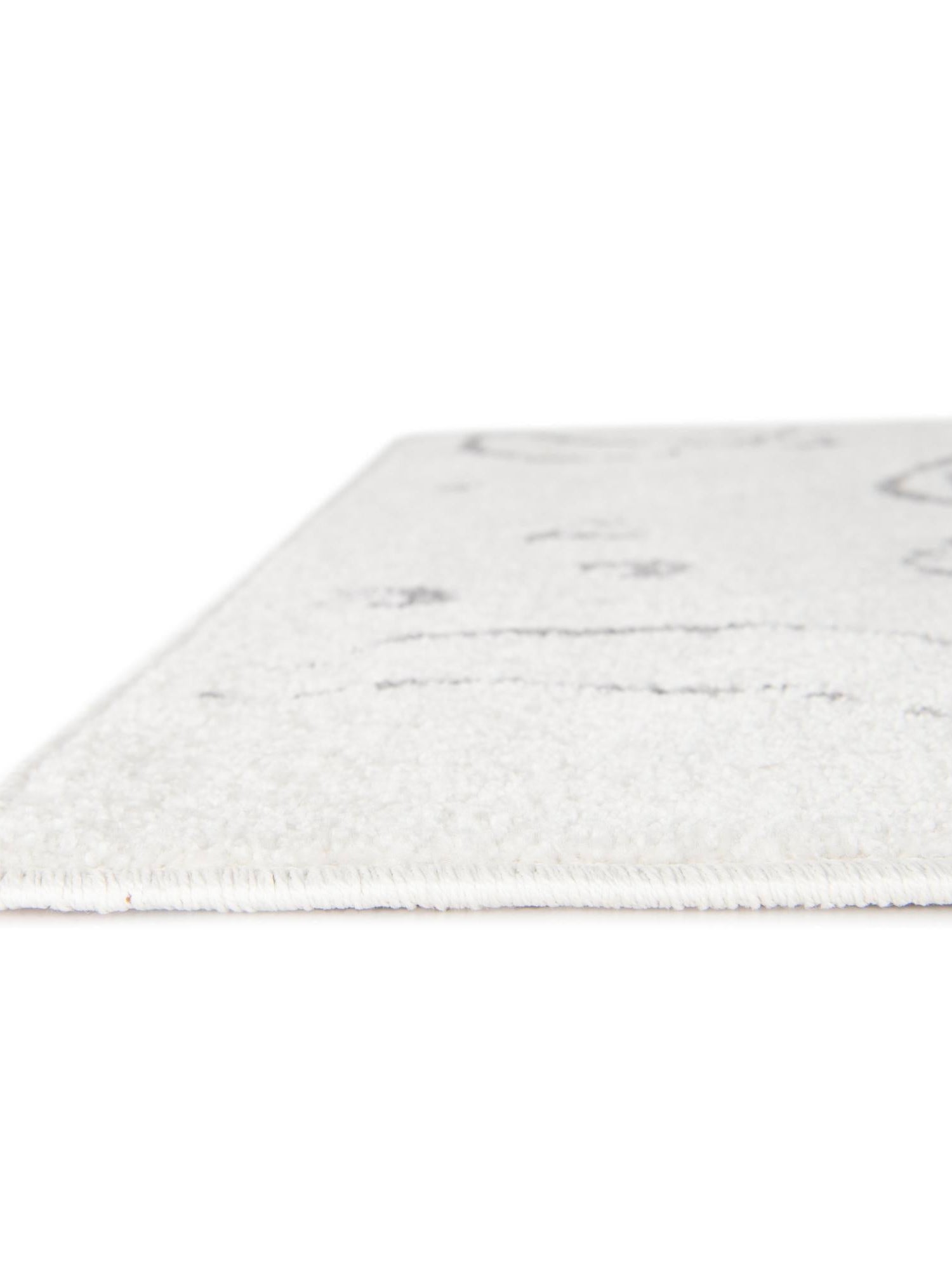 Ivory 5' 3 x 8' Whimsy Kids Rectangle Area Rug for Baby Nursery, Toddler Playroom, Bedrooms