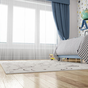 Ivory 2' 2 x 3' Whimsy Kids Rectangle Rug