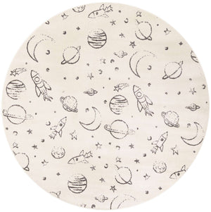 Ivory 8' x 8' Whimsy Kids Round Rug