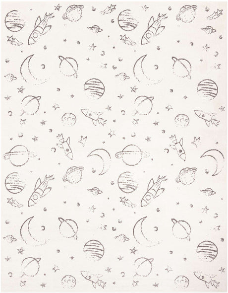 Ivory 8' x 10' Whimsy Kids Rectangle Rug