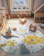 Ivory 5' 3 x 5' 3 Whimsy Kids Round Rug