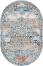 Multicolor 6' 1 x 9' Nyla Oval Area Rug 100% Polypropylene Traditional Classic Carpet for Living Room, Kitchen, Bedroom, Dining, Office for Sale at Rug Engine