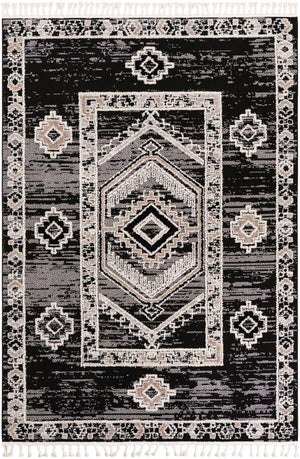 Fossil Gray 7' 1 x 10' Cherokee Rectangle Area Rug 100% Polypropylene With Cotton Backing Modern Geometric Carpet for Home Decor Interior Design Rooms for Sale at Rug Engine