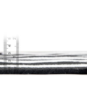 Washable Black and White 5' 3 x 5' 3 Eco Verse Indoor Outdoor Washable Round Area Rug Easy to Clean Stain Resistant & Durable Weather Resistant for Patio, Deck, Terrace, Balcony, Porch 100% PET Polyester (Recycled Plastic Bottles) for Sale at Rug Engine