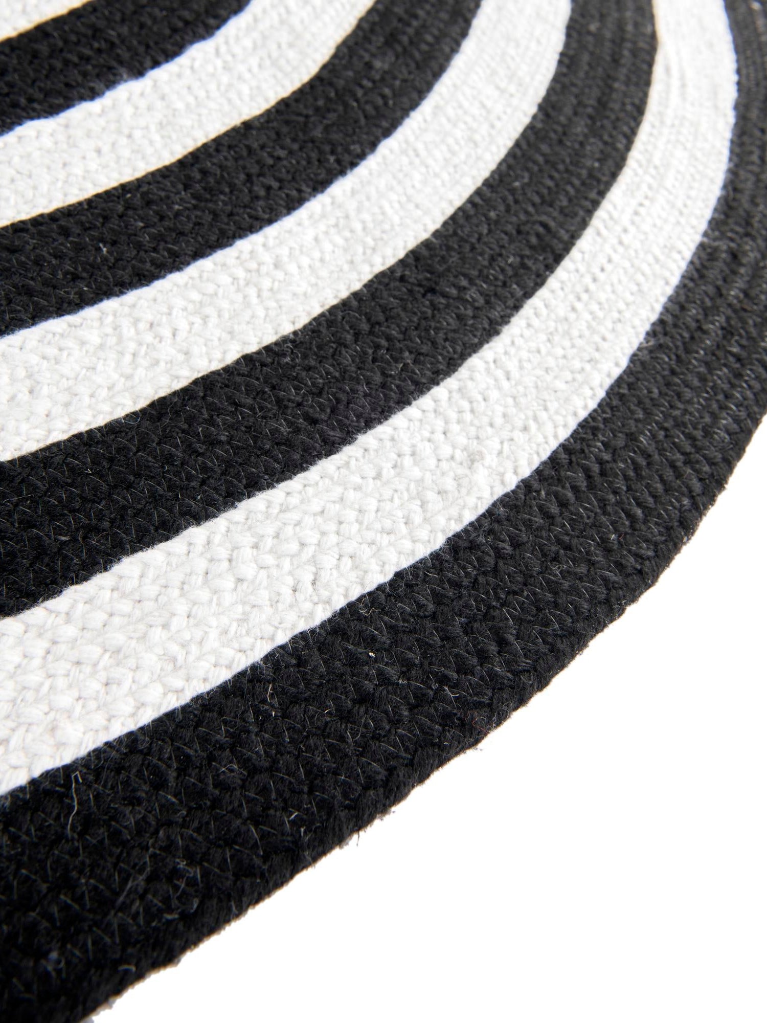 Washable Black and White 3' 3 x 3' 3 Eco Verse Indoor Outdoor Washable Round Area Rug Easy to Clean Stain Resistant & Durable Weather Resistant for Patio, Deck, Terrace, Balcony, Porch 100% PET Polyester (Recycled Plastic Bottles) for Sale at Rug Engine