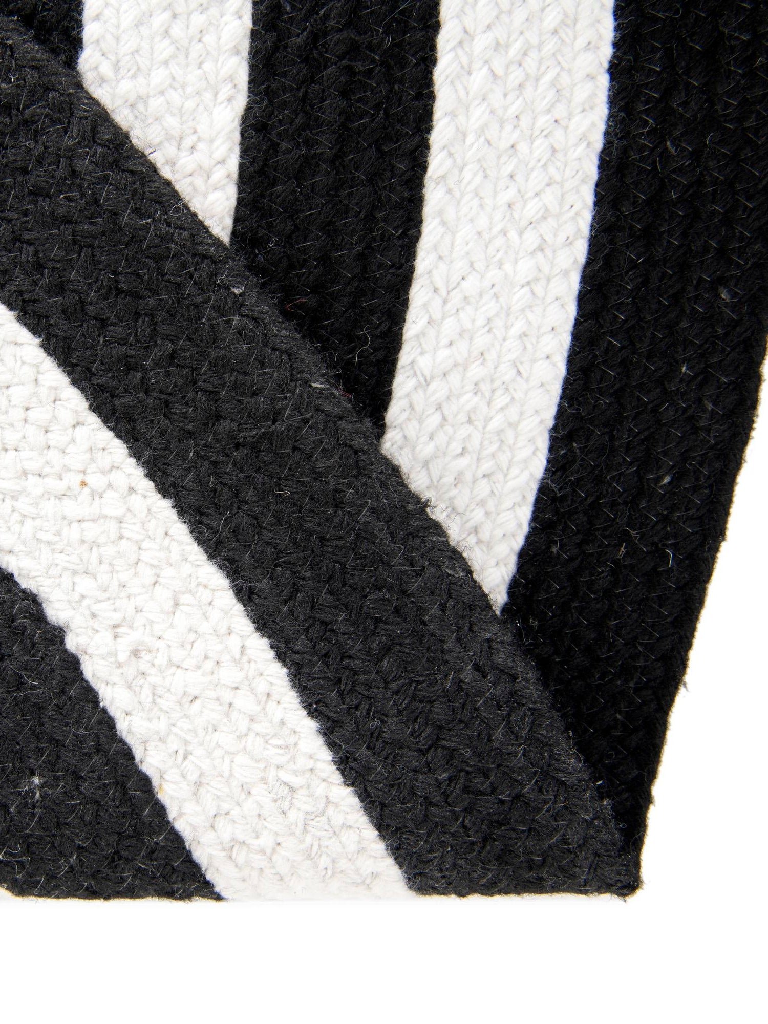 Washable Black and White 3' 3 x 3' 3 Eco Verse Indoor Outdoor Washable Round Area Rug Easy to Clean Stain Resistant & Durable Weather Resistant for Patio, Deck, Terrace, Balcony, Porch 100% PET Polyester (Recycled Plastic Bottles) for Sale at Rug Engine