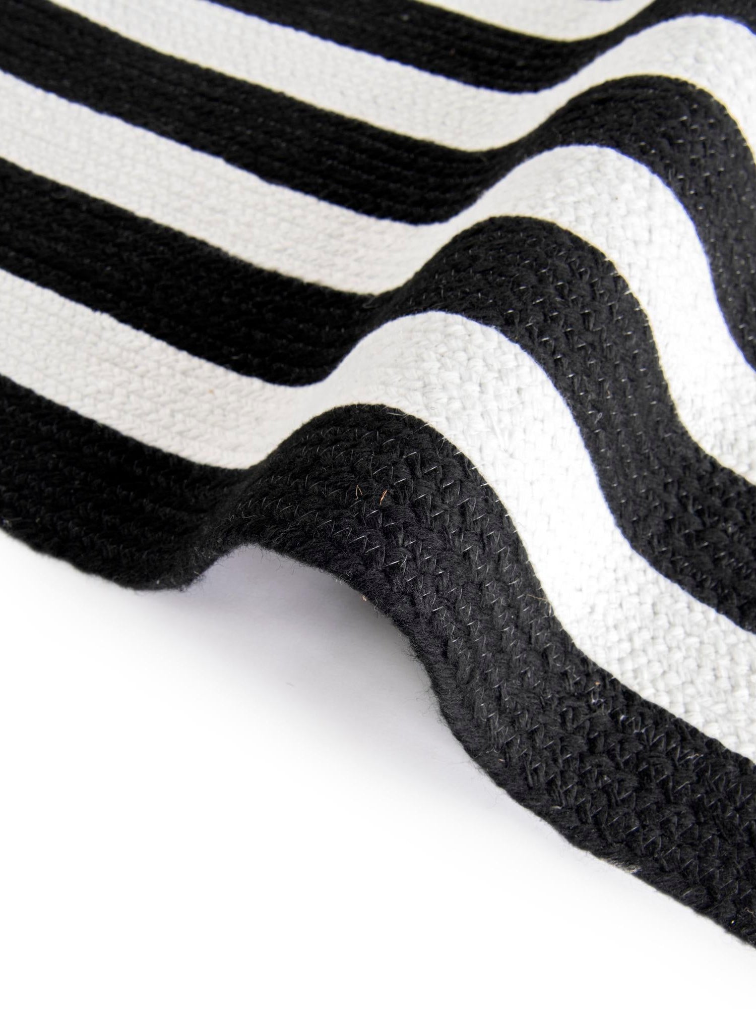 Washable Black and White 3' 3 x 3' 3 Eco Verse Indoor Outdoor Washable Round Area Rug Easy to Clean Stain Resistant & Durable Weather Resistant for Patio, Deck, Terrace, Balcony, Porch 100% PET Polyester (Recycled Plastic Bottles) for Sale at Rug Engine