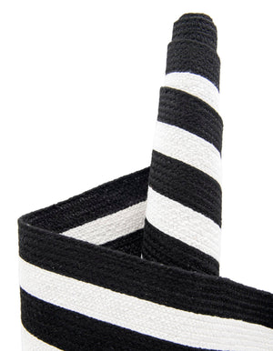 Washable Black and White 10' x 10' Eco Verse Indoor Outdoor Washable Round Area Rug Easy to Clean Stain Resistant & Durable Weather Resistant for Patio, Deck, Terrace, Balcony, Porch 100% PET Polyester (Recycled Plastic Bottles) for Sale at Rug Engine