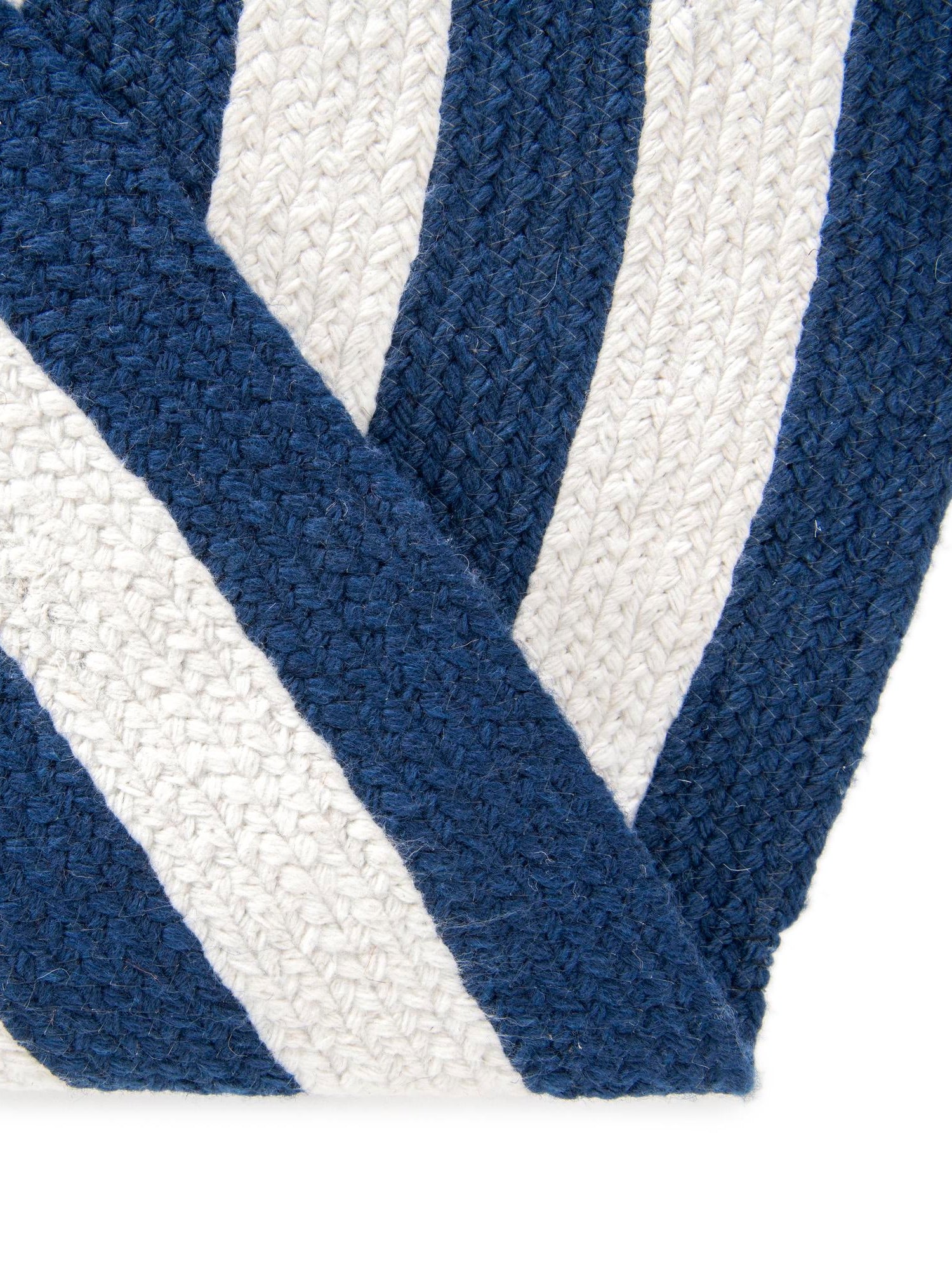 Washable Navy Blue and White 3' 3 x 3' 3 Eco Verse Indoor Outdoor Washable Round Area Rug Easy to Clean Stain Resistant & Durable Weather Resistant for Patio, Deck, Terrace, Balcony, Porch 100% PET Polyester (Recycled Plastic Bottles) for Sale at Rug Engine