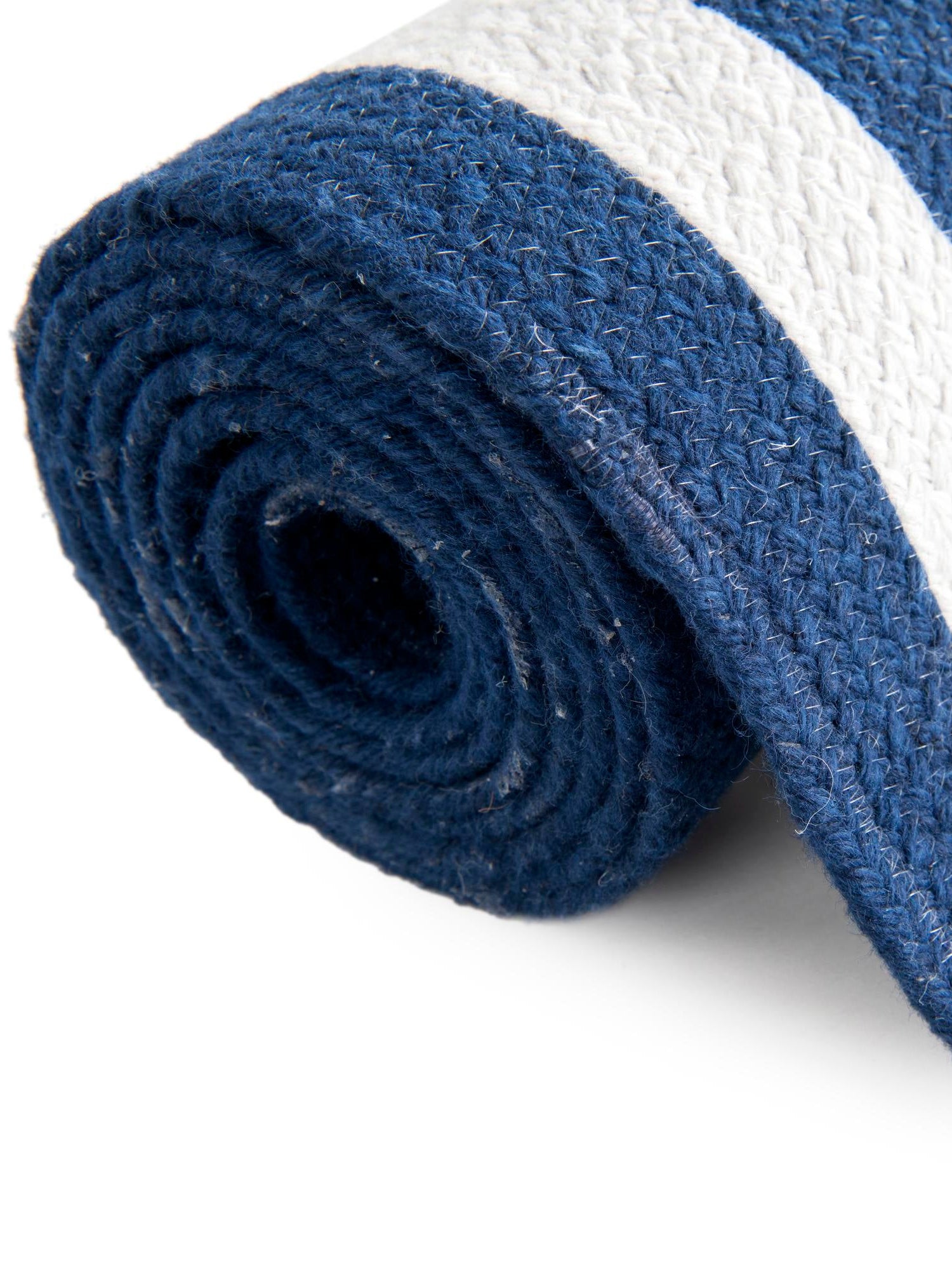 Washable Navy Blue and White 5' 3 x 5' 3 Eco Verse Indoor Outdoor Washable Round Area Rug Easy to Clean Stain Resistant & Durable Weather Resistant for Patio, Deck, Terrace, Balcony, Porch 100% PET Polyester (Recycled Plastic Bottles) for Sale at Rug Engine