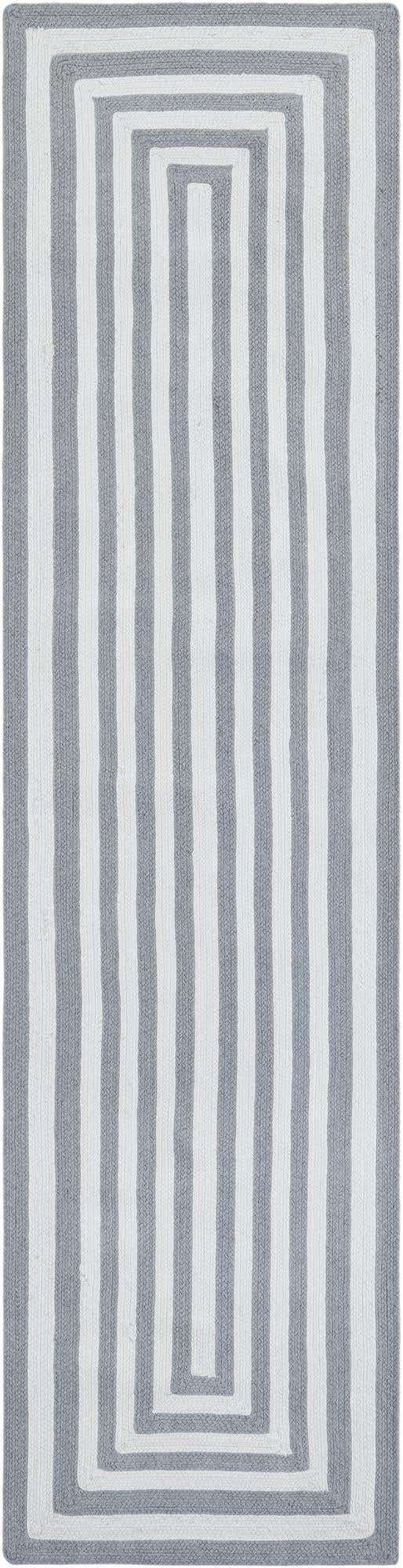 Washable Gray and White 2' 7 x 10' Eco Verse Indoor Outdoor Washable Runner Area Rug Easy to Clean Stain Resistant & Durable Weather Resistant for Patio, Deck, Terrace, Balcony, Porch 100% PET Polyester (Recycled Plastic Bottles) for Sale at Rug Engine
