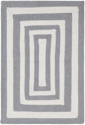 Gray and White 2' 2 x 3' 1 Eco Verse Indoor Outdoor Washable Rectangle Rug
