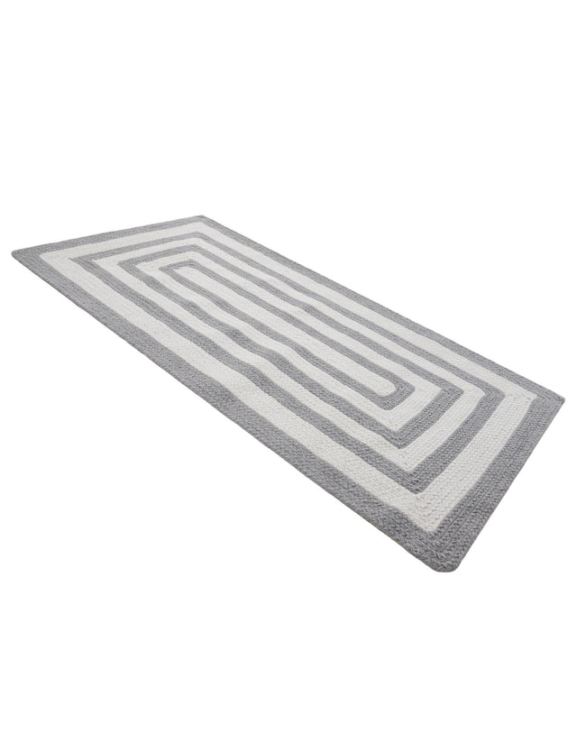 Washable Gray and White 2' x 4' 1 Eco Verse Indoor Outdoor Washable Runner Area Rug Easy to Clean Stain Resistant & Durable Weather Resistant for Patio, Deck, Terrace, Balcony, Porch 100% PET Polyester (Recycled Plastic Bottles) for Sale at Rug Engine