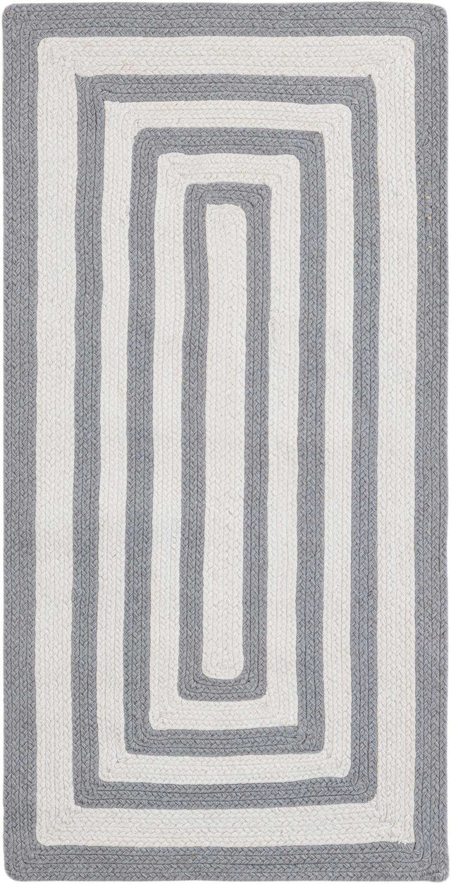 Washable Gray and White 2' x 4' 1 Eco Verse Indoor Outdoor Washable Runner Area Rug Easy to Clean Stain Resistant & Durable Weather Resistant for Patio, Deck, Terrace, Balcony, Porch 100% PET Polyester (Recycled Plastic Bottles) for Sale at Rug Engine