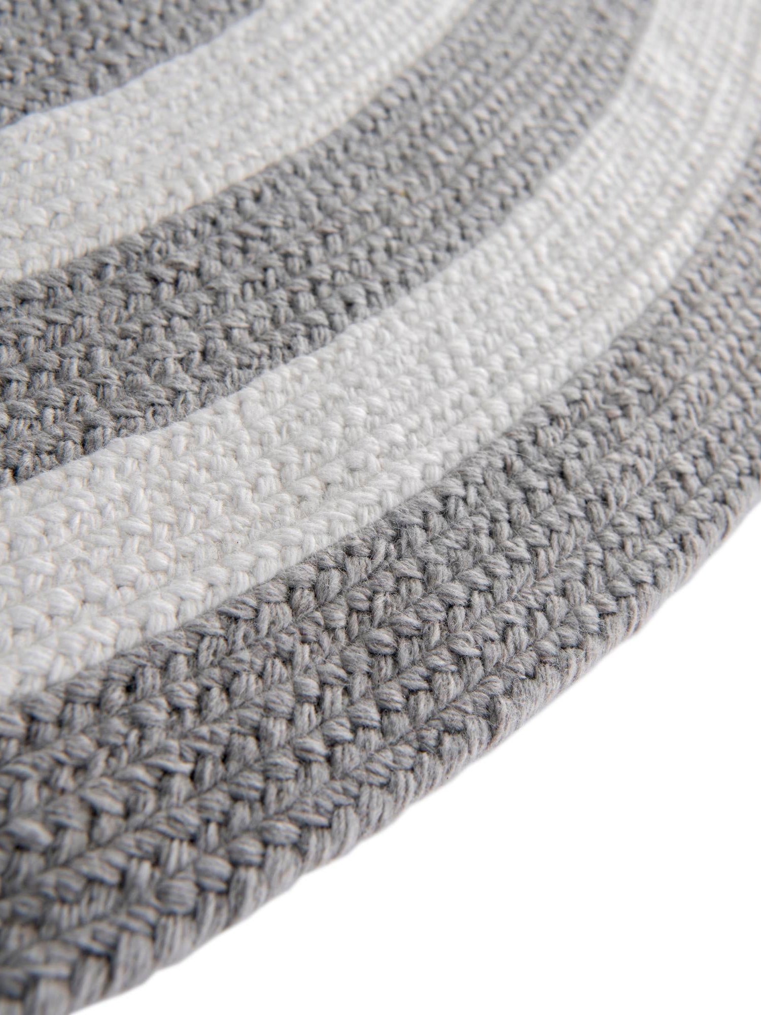 Washable Gray and White 10' x 10' Eco Verse Indoor Outdoor Washable Round Area Rug Easy to Clean Stain Resistant & Durable Weather Resistant for Patio, Deck, Terrace, Balcony, Porch 100% PET Polyester (Recycled Plastic Bottles) for Sale at Rug Engine