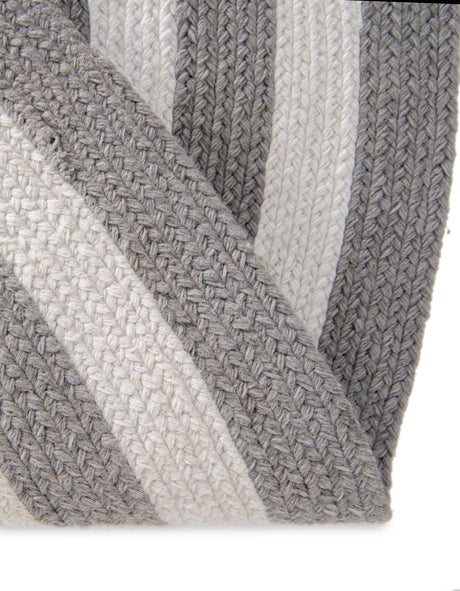 Washable Gray and White 7' 10 x 7' 10 Eco Verse Indoor Outdoor Washable Round Area Rug Easy to Clean Stain Resistant & Durable Weather Resistant for Patio, Deck, Terrace, Balcony, Porch 100% PET Polyester (Recycled Plastic Bottles) for Sale at Rug Engine