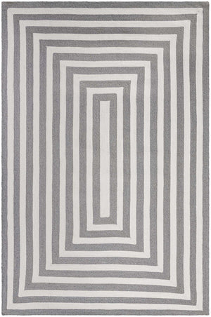Washable Gray and White 5' 3 x 8' Eco Verse Indoor Outdoor Washable Rectangle Area Rug Easy to Clean Stain Resistant & Durable Weather Resistant for Patio, Deck, Terrace, Balcony, Porch 100% PET Polyester (Recycled Plastic Bottles) for Sale at Rug Engine
