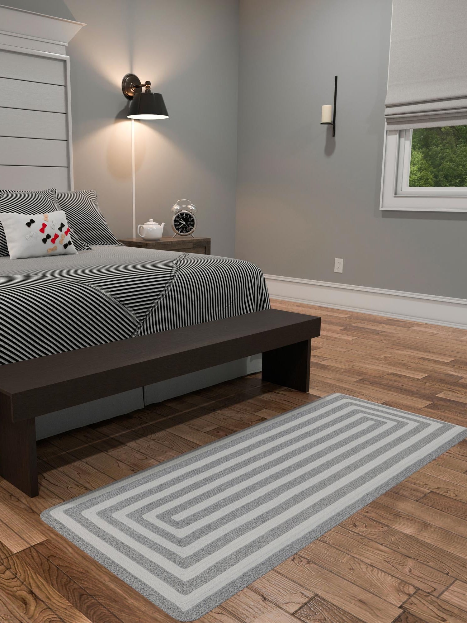 Washable Gray and White 2' x 6' 1 Eco Verse Indoor Outdoor Washable Runner Area Rug Easy to Clean Stain Resistant & Durable Weather Resistant for Patio, Deck, Terrace, Balcony, Porch 100% PET Polyester (Recycled Plastic Bottles) for Sale at Rug Engine
