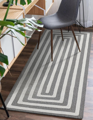 Washable Gray and White 2' x 4' 1 Eco Verse Indoor Outdoor Washable Runner Area Rug Easy to Clean Stain Resistant & Durable Weather Resistant for Patio, Deck, Terrace, Balcony, Porch 100% PET Polyester (Recycled Plastic Bottles) for Sale at Rug Engine