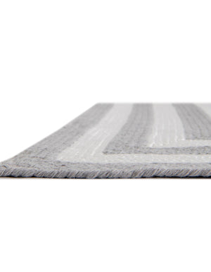 Washable Gray and White 2' x 4' 1 Eco Verse Indoor Outdoor Washable Runner Area Rug Easy to Clean Stain Resistant & Durable Weather Resistant for Patio, Deck, Terrace, Balcony, Porch 100% PET Polyester (Recycled Plastic Bottles) for Sale at Rug Engine