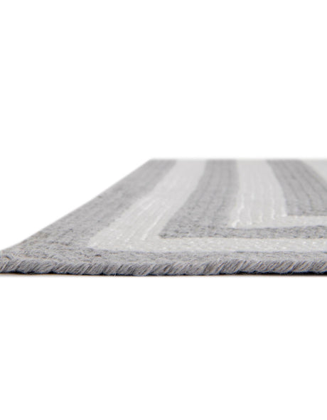 Washable Gray and White 2' x 4' 1 Eco Verse Indoor Outdoor Washable Runner Area Rug Easy to Clean Stain Resistant & Durable Weather Resistant for Patio, Deck, Terrace, Balcony, Porch 100% PET Polyester (Recycled Plastic Bottles) for Sale at Rug Engine