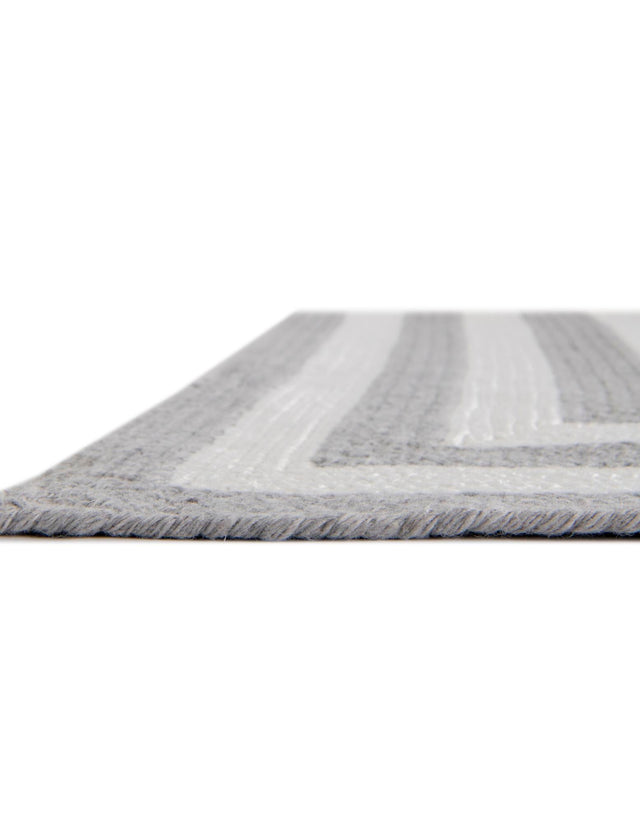 Washable Gray and White 2' x 4' 1 Eco Verse Indoor Outdoor Washable Runner Area Rug Easy to Clean Stain Resistant & Durable Weather Resistant for Patio, Deck, Terrace, Balcony, Porch 100% PET Polyester (Recycled Plastic Bottles) for Sale at Rug Engine