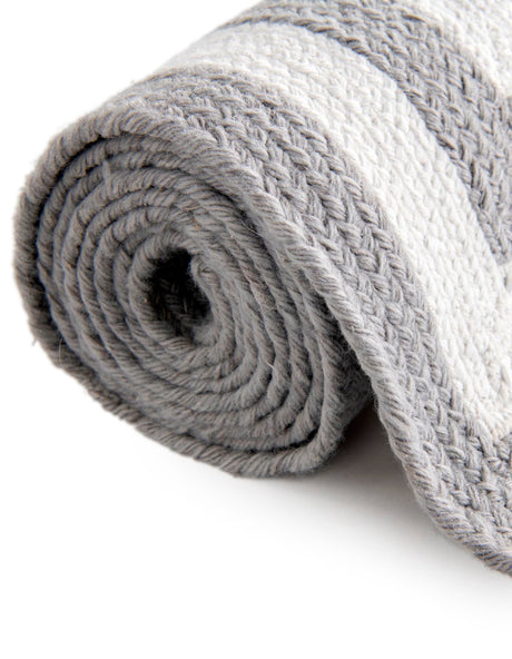 Washable Gray and White 2' x 4' 1 Eco Verse Indoor Outdoor Washable Runner Area Rug Easy to Clean Stain Resistant & Durable Weather Resistant for Patio, Deck, Terrace, Balcony, Porch 100% PET Polyester (Recycled Plastic Bottles) for Sale at Rug Engine