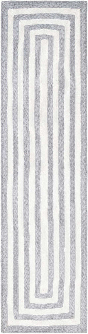 Washable Gray and White 2' x 8' Eco Verse Indoor Outdoor Washable Runner Area Rug Easy to Clean Stain Resistant & Durable Weather Resistant for Patio, Deck, Terrace, Balcony, Porch 100% PET Polyester (Recycled Plastic Bottles) for Sale at Rug Engine