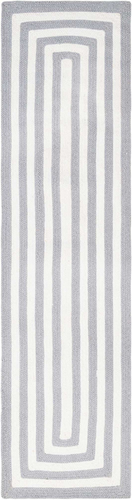 Washable Gray and White 2' x 8' Eco Verse Indoor Outdoor Washable Runner Area Rug Easy to Clean Stain Resistant & Durable Weather Resistant for Patio, Deck, Terrace, Balcony, Porch 100% PET Polyester (Recycled Plastic Bottles) for Sale at Rug Engine