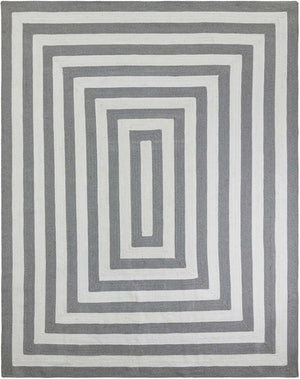 Washable Gray and White 7' 10 x 10' Eco Verse Indoor Outdoor Washable Rectangle Area Rug Easy to Clean Stain Resistant & Durable Weather Resistant for Patio, Deck, Terrace, Balcony, Porch 100% PET Polyester (Recycled Plastic Bottles) for Sale at Rug Engine