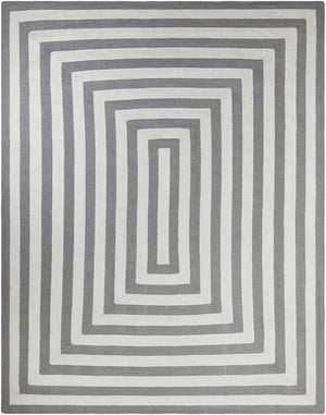 Washable Gray and White 9' x 12' Eco Verse Indoor Outdoor Washable Rectangle Area Rug Easy to Clean Stain Resistant & Durable Weather Resistant for Patio, Deck, Terrace, Balcony, Porch 100% PET Polyester (Recycled Plastic Bottles) for Sale at Rug Engine