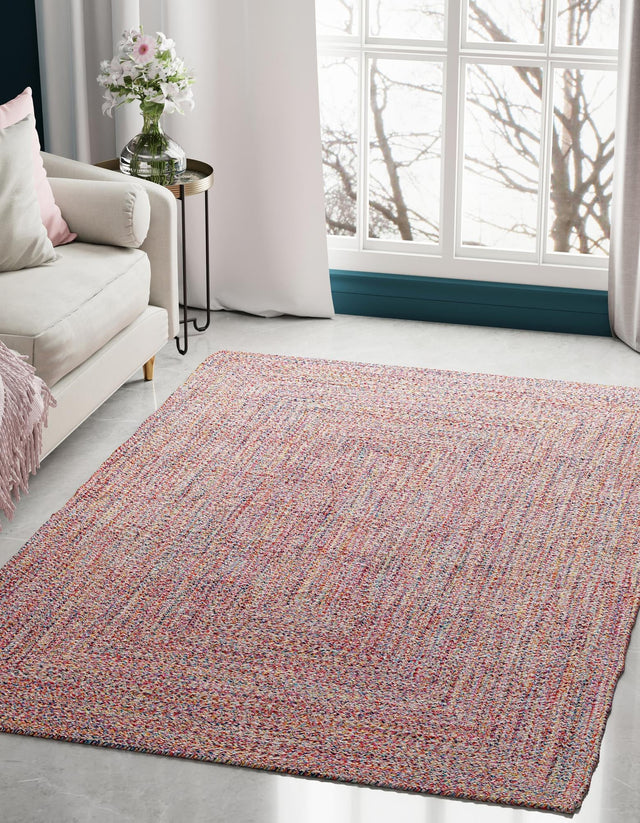 Multicolor 5' 3 x 8' Eco Verse Indoor Outdoor Washable Rectangle Rug