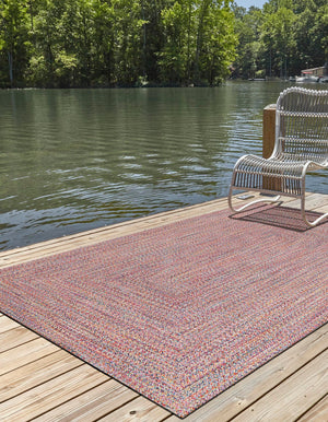 Multicolor 5' 3 x 8' Eco Verse Indoor Outdoor Washable Rectangle Rug