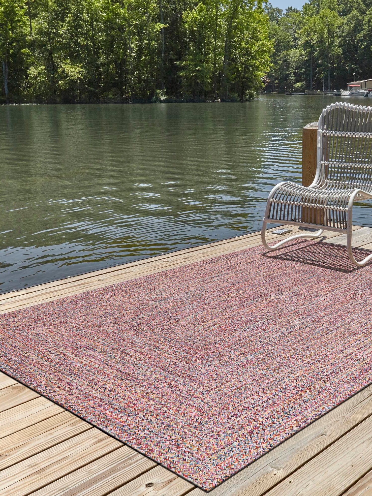 Washable Multicolor 3' 3 x 3' 3 Eco Verse Indoor Outdoor Washable Round Area Rug Easy to Clean Stain Resistant & Durable Weather Resistant for Patio, Deck, Terrace, Balcony, Porch 100% PET Polyester (Recycled Plastic Bottles) for Sale at Rug Engine