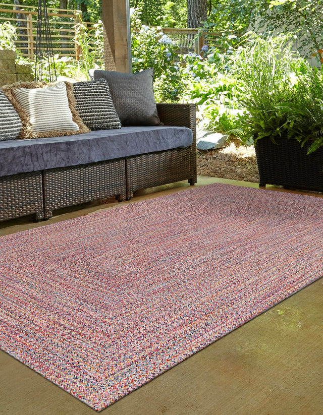 Multicolor 5' 3 x 8' Eco Verse Indoor Outdoor Washable Rectangle Rug