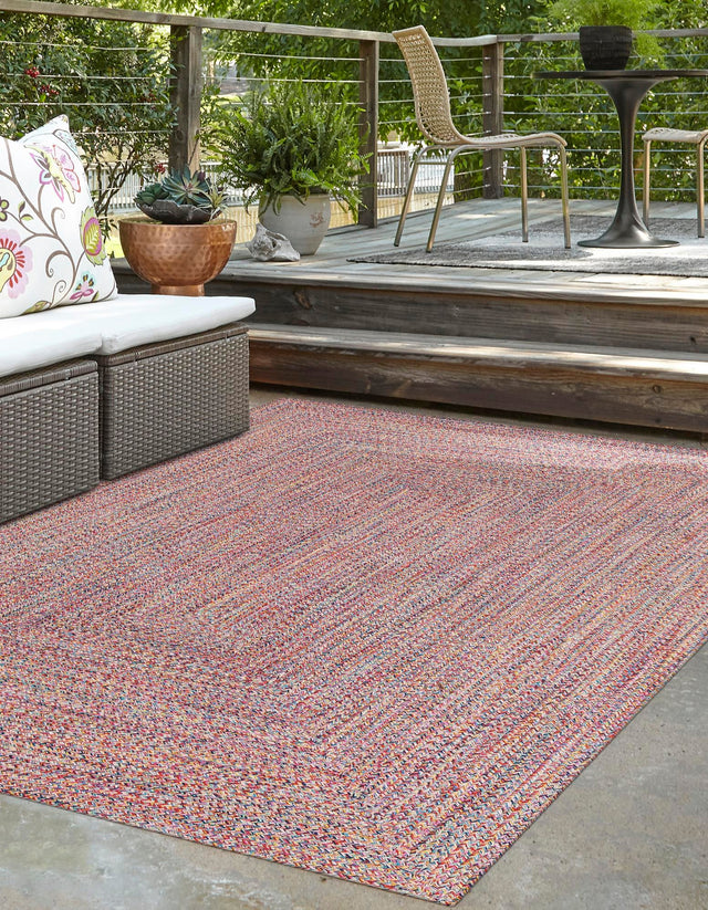 Multicolor 5' 3 x 8' Eco Verse Indoor Outdoor Washable Rectangle Rug