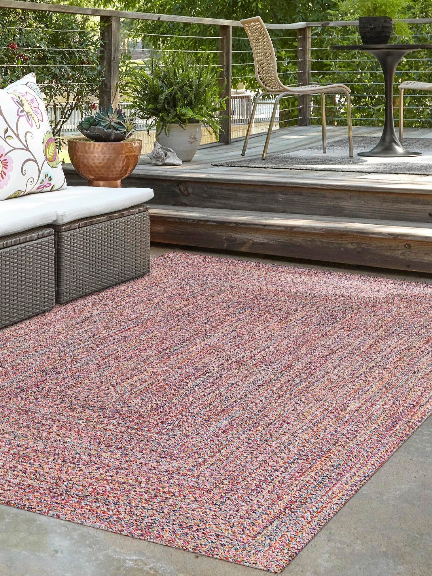 Washable Multicolor 4' 1 x 6' 1 Eco Verse Indoor Outdoor Washable Rectangle Area Rug Easy to Clean Stain Resistant & Durable Weather Resistant for Patio, Deck, Terrace, Balcony, Porch 100% PET Polyester (Recycled Plastic Bottles) for Sale at Rug Engine