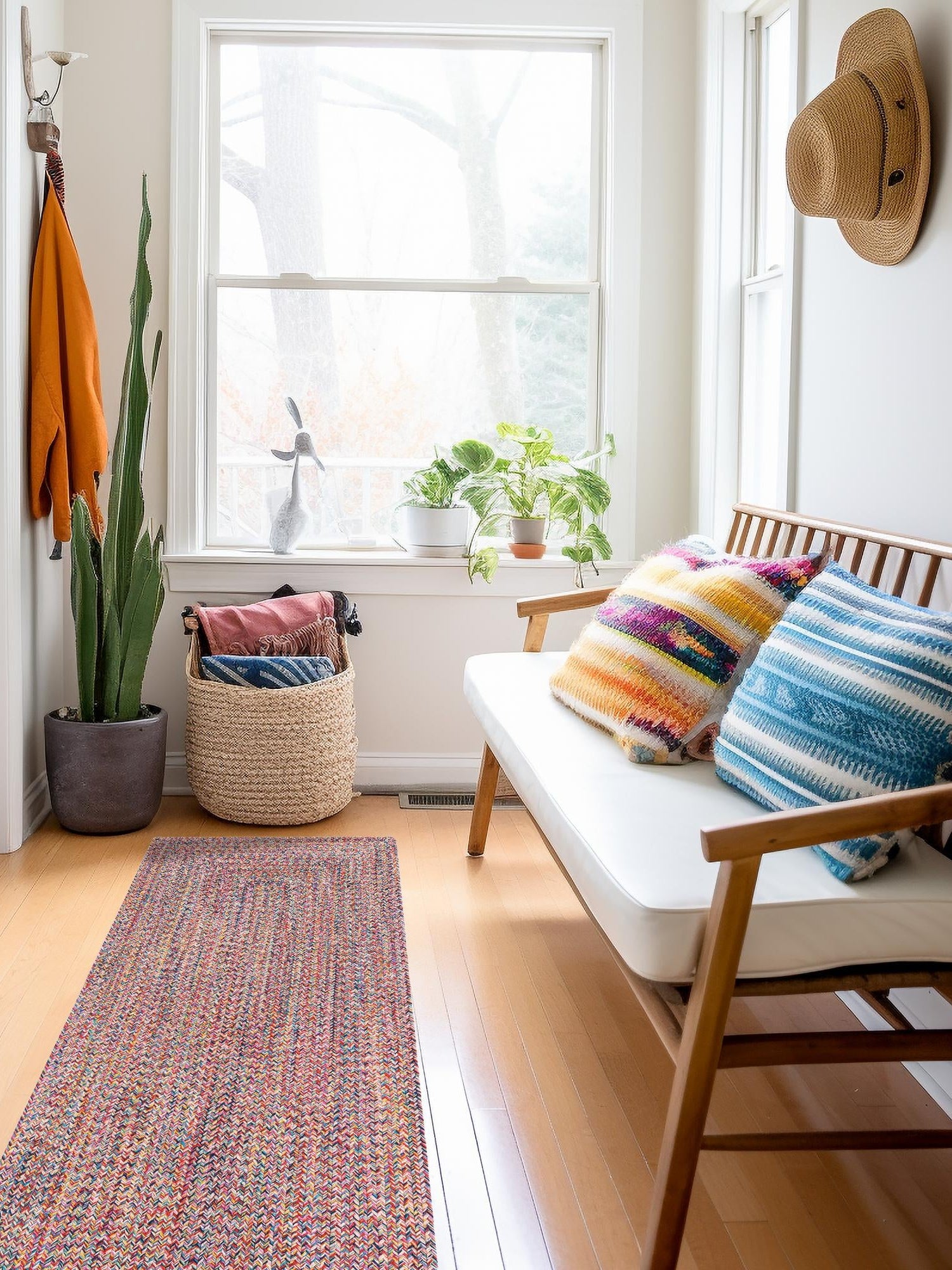Washable Multicolor 2' x 6' 1 Eco Verse Indoor Outdoor Washable Runner Area Rug Easy to Clean Stain Resistant & Durable Weather Resistant for Patio, Deck, Terrace, Balcony, Porch 100% PET Polyester (Recycled Plastic Bottles) for Sale at Rug Engine