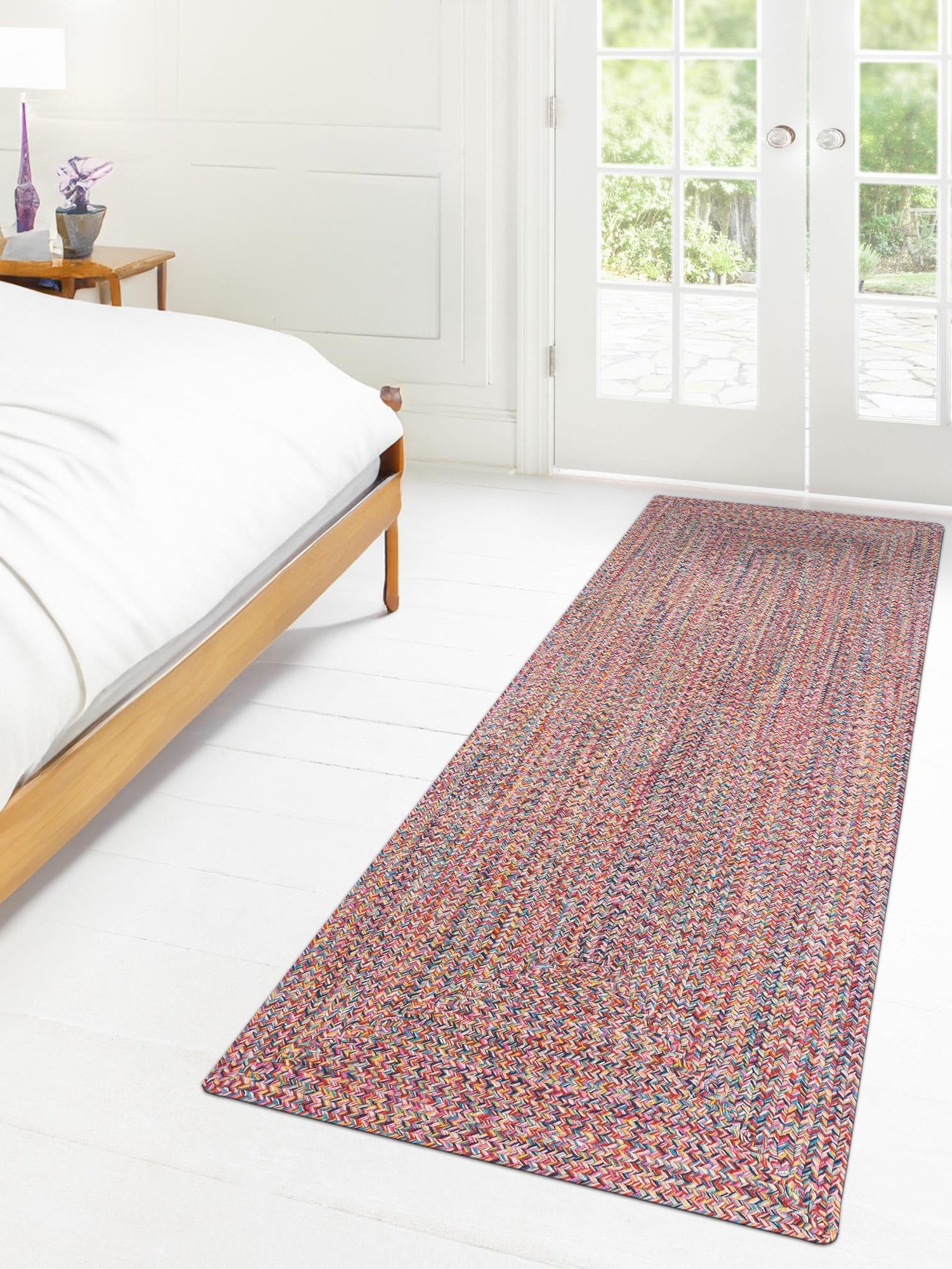Washable Multicolor 2' 7 x 10' Eco Verse Indoor Outdoor Washable Runner Area Rug Easy to Clean Stain Resistant & Durable Weather Resistant for Patio, Deck, Terrace, Balcony, Porch 100% PET Polyester (Recycled Plastic Bottles) for Sale at Rug Engine