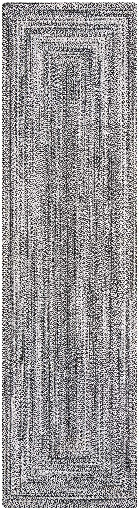 Washable Black and White 2' 7 x 10' Eco Verse Indoor Outdoor Washable Runner Area Rug Easy to Clean Stain Resistant & Durable Weather Resistant for Patio, Deck, Terrace, Balcony, Porch 100% PET Polyester (Recycled Plastic Bottles) for Sale at Rug Engine