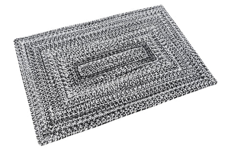 Washable Black and White 2' 2 x 3' 1 Eco Verse Indoor Outdoor Washable Rectangle Area Rug Easy to Clean Stain Resistant & Durable Weather Resistant for Patio, Deck, Terrace, Balcony, Porch 100% PET Polyester (Recycled Plastic Bottles) for Sale at Rug Engine