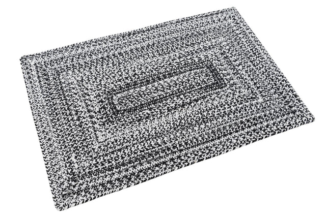 Washable Black and White 2' 2 x 3' 1 Eco Verse Indoor Outdoor Washable Rectangle Area Rug Easy to Clean Stain Resistant & Durable Weather Resistant for Patio, Deck, Terrace, Balcony, Porch 100% PET Polyester (Recycled Plastic Bottles) for Sale at Rug Engine