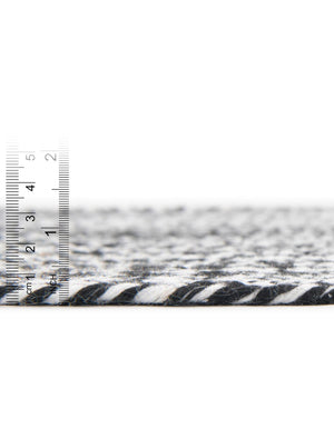 Washable Black and White 10' x 10' Eco Verse Indoor Outdoor Washable Round Area Rug Easy to Clean Stain Resistant & Durable Weather Resistant for Patio, Deck, Terrace, Balcony, Porch 100% PET Polyester (Recycled Plastic Bottles) for Sale at Rug Engine