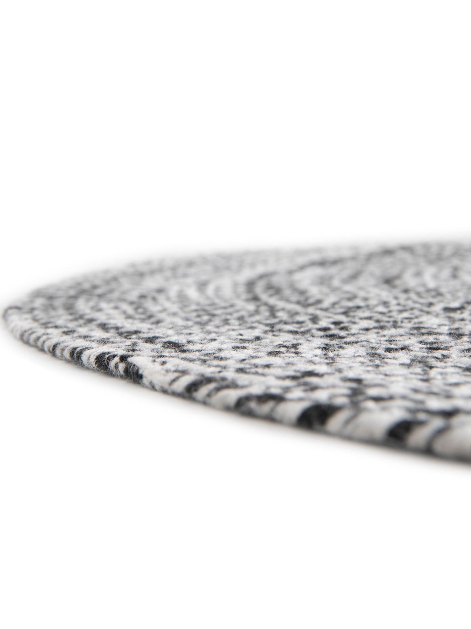 Washable Black and White 5' 3 x 5' 3 Eco Verse Indoor Outdoor Washable Round Area Rug Easy to Clean Stain Resistant & Durable Weather Resistant for Patio, Deck, Terrace, Balcony, Porch 100% PET Polyester (Recycled Plastic Bottles) for Sale at Rug Engine