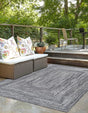 Washable Black and White 7' 10 x 10' Eco Verse Indoor Outdoor Washable Rectangle Area Rug Easy to Clean Stain Resistant & Durable Weather Resistant for Patio, Deck, Terrace, Balcony, Porch 100% PET Polyester (Recycled Plastic Bottles) for Sale at Rug Engine