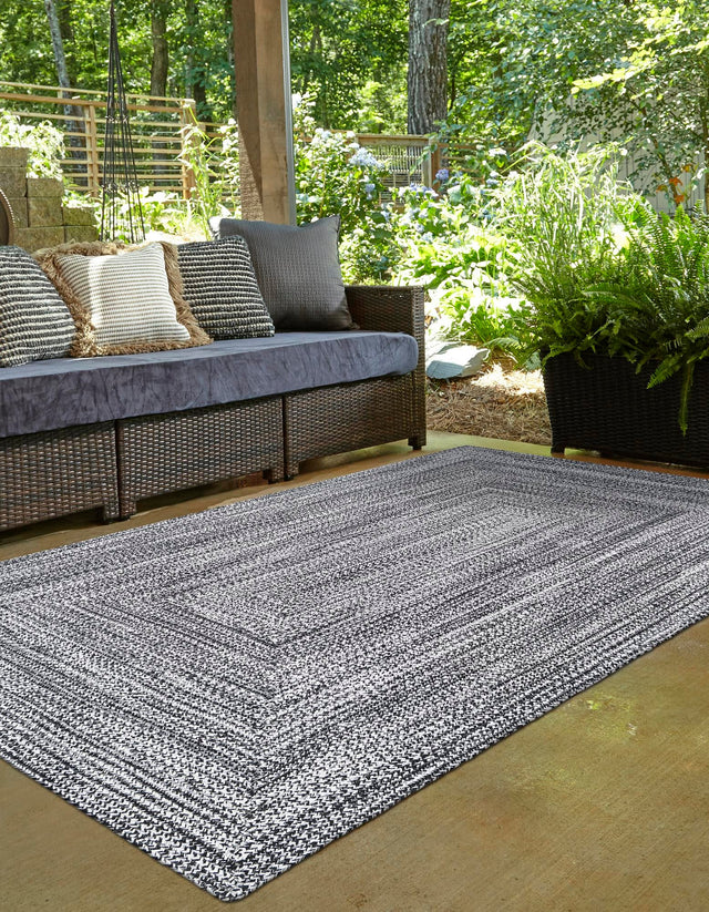 Washable Black and White 2' 2 x 3' 1 Eco Verse Indoor Outdoor Washable Rectangle Area Rug Easy to Clean Stain Resistant & Durable Weather Resistant for Patio, Deck, Terrace, Balcony, Porch 100% PET Polyester (Recycled Plastic Bottles) for Sale at Rug Engine