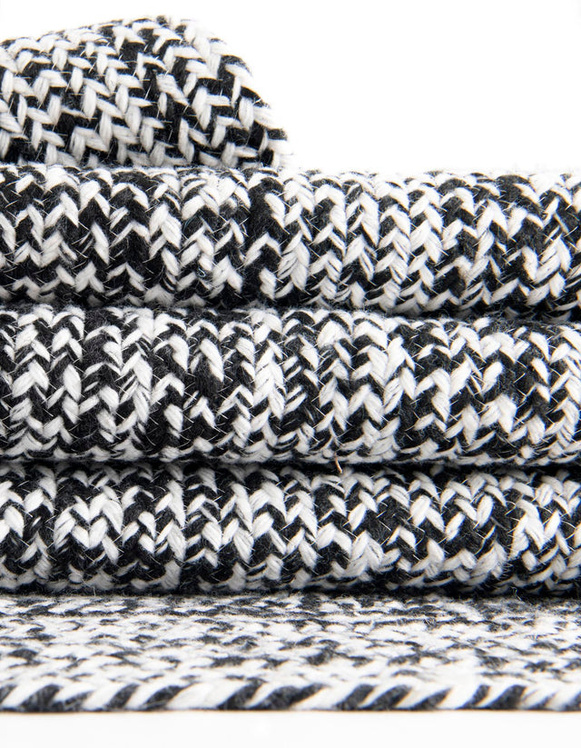 Washable Black and White 2' 2 x 3' 1 Eco Verse Indoor Outdoor Washable Rectangle Area Rug Easy to Clean Stain Resistant & Durable Weather Resistant for Patio, Deck, Terrace, Balcony, Porch 100% PET Polyester (Recycled Plastic Bottles) for Sale at Rug Engine