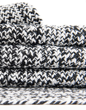 Washable Black and White 2' x 8' Eco Verse Indoor Outdoor Washable Runner Area Rug Easy to Clean Stain Resistant & Durable Weather Resistant for Patio, Deck, Terrace, Balcony, Porch 100% PET Polyester (Recycled Plastic Bottles) for Sale at Rug Engine