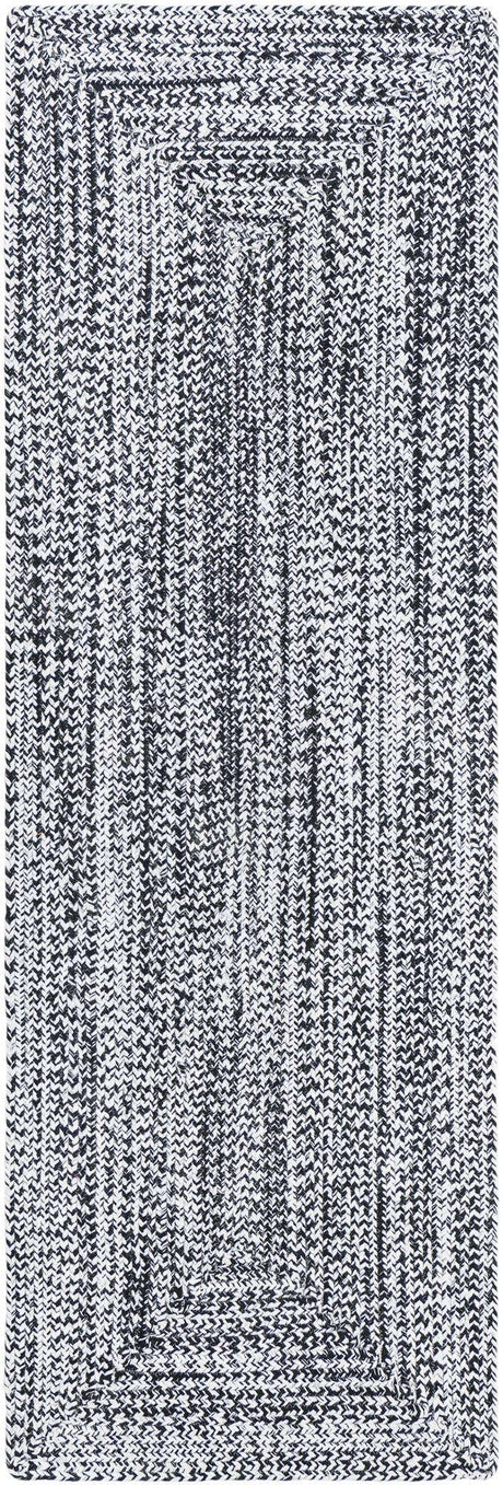 Washable Black and White 2' x 6' 1 Eco Verse Indoor Outdoor Washable Runner Area Rug Easy to Clean Stain Resistant & Durable Weather Resistant for Patio, Deck, Terrace, Balcony, Porch 100% PET Polyester (Recycled Plastic Bottles) for Sale at Rug Engine
